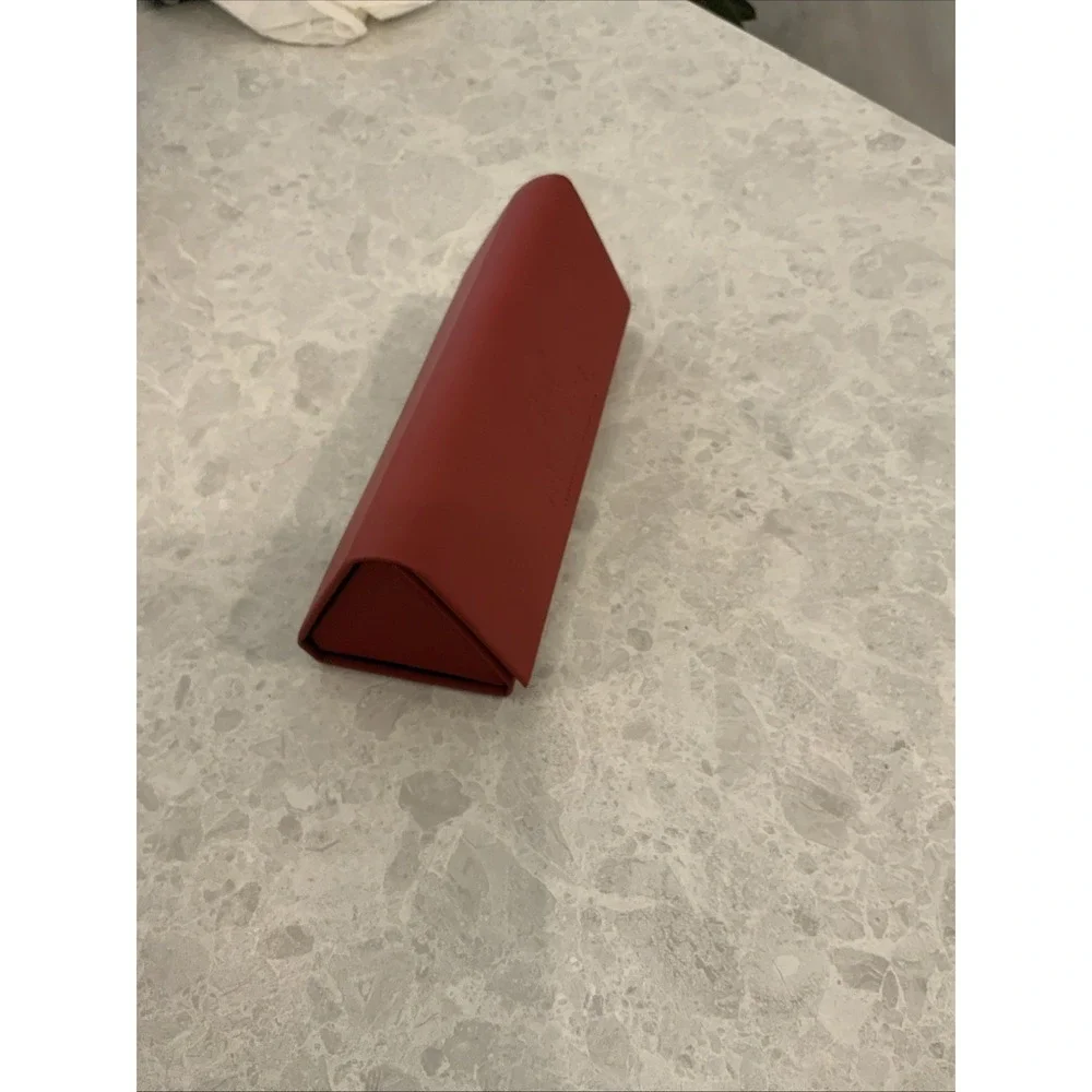 Morel Lunetier Francais Red Folding Eyeglass Case Magnetic  Hard Shell